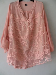 Shein rosa Spitzenbluse Gr. 20 - Bild 1 von 4