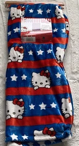 Hello Kitty Cloud Throw Red White Blue 60 X 70” 4th Of July Patriotic Blanket - Picture 1 of 11
