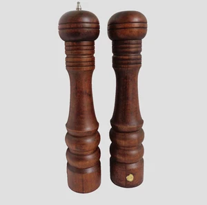 Set 2 pezzi shaker sale e macinapepe in legno Jumbo misura 13" prezzo alto importazione - Foto 1 di 19