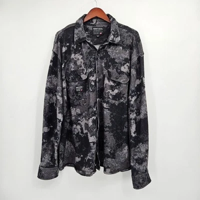Camisa con botones Howitzer PATRIOT Rampart para hombre talla 2X XXL negra gris polar EE. UU. Foto 1 de 4