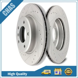 Front Drilled And Slotted Brake Rotors Fits 1999-2008 BMW Z4 Z3 328is 325xi 323i - Picture 1 of 7
