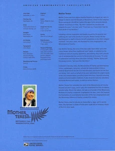 Página de recuerdo #1022 44c Madre Teresa #4475 - Imagen 1 de 1