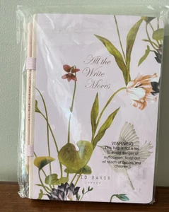 Ted Baker London Rosa Floral Colibrí Cuaderno Lápiz Todos los Movimientos de Escritura Nuevo con Etiquetas - Imagen 1 de 8