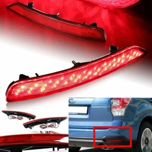 2x Red Lens 72-LED Rear Bumper Reflector Brake Light For 2009-18 Subaru Forester - Bild 1 von 12