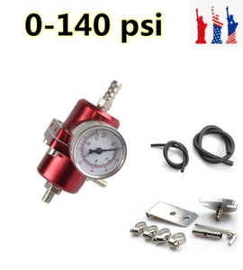 FPR-1004 Fuel Pressure Regulator Pressure Take Off Fitting Adapter Oil Gauge Red - Picture 1 of 6