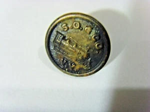 1850s scarce antique metal button so & co NY railroad locomotive picture 50809 - Picture 1 of 4