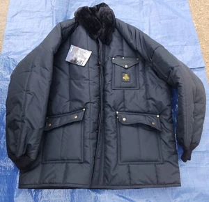 NWT RefrigiWear Mens Insulated Iron-Tuff Siberian Black Freezer Coat Sz 4XL - Picture 1 of 7