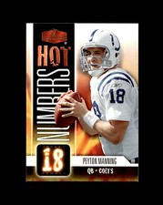 2006 Flair Showcase Peyton Manning Hot Numbers HN17