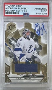 Andrei Vasilevskiy auto card 2020 Upper Deck #68 Lightning PSA Encap - Picture 1 of 3