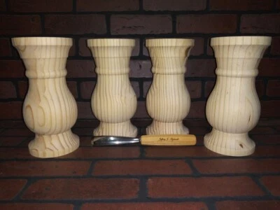 5 x 10 patas de mesa de centro balaustrada de pino sin terminar Foto 1 de 4