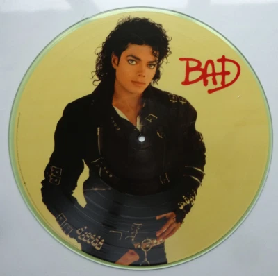 MICHAEL JACKSON Bad - RARE Picture Disc US Import Epic LP (1987) - Image 1 of 3