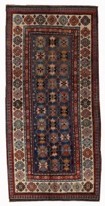 Handmade antique Caucasian Talish rug 4.3' x 8.9' ( 131cmx271cm ) 1880s - 1B514 - Picture 1 of 6