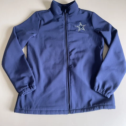 Dallas Cowboys Authentic Full Zip Jacket Fleece Lined Size M Embroidered Cover