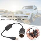 USB Male To 12V Car Cigarette Lighter Female Socket Converter Cable 1pcs E6X0