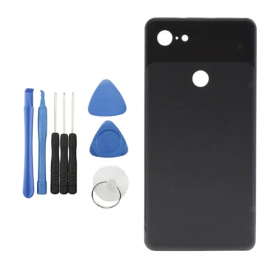 For Google Pixel 3XL 6.3" Replacement Black Rear Panel Glass Battery Cover - Image 1 of 4