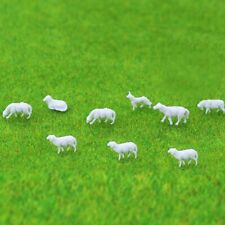 Modelli di pecore in plastica per layout ferroviario in scala HO 18 pz stili ass