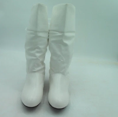 Botas para mujer Shein punta almendra blancas media pantorrilla encaje trasero talla EU 41-US10 Foto 1 de 4