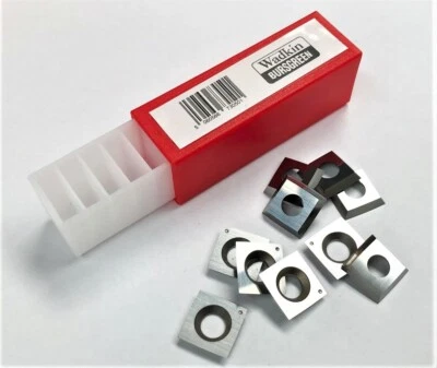 WADKIN BURSGREEN 13.8mm Silent Power Reversible Knives Solid Carbide Tips to suit FELDER, HAMMER