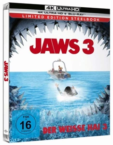 "DER WEISSE HAI 3" (JAWS 3) - Horror Action- ltd 4K UHD + BLU RAY STEELBOOK - Bild 1 von 6