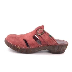 El Naturalista Yggdrasil 164 Red Leather Slip on Clogs EUR 36 Womens Size 6 - Picture 1 of 15