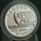 CANADA 2000 Sports 50 cents curling en Amérique du Nord argent sterling AVEC ÉTUI 