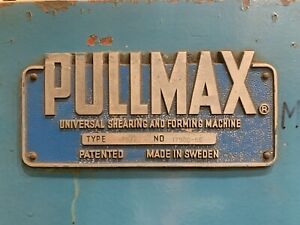 PULLMAX UNIVERSAL SHEARING AND FORMING MACHINE (NIBBLER)