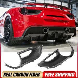 Cubierta antiniebla trasera de fibra de carbono real para Ferrari 488 GTB Spider 15-17 - Imagen 1 de 15