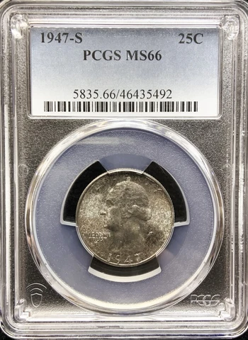 1947-S Washington Quarter PCGS MS66 Cover