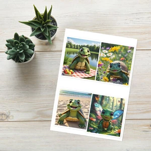 ABCreator's Cute Turtles Spring & Summer Sticker sheet - Picture 1 of 1