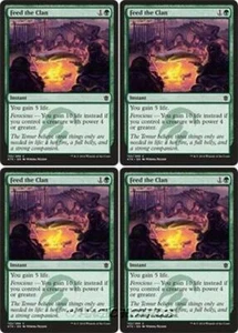 MTG - 4x FEED THE CLAN - Khans of Tarkir (C) - Picture 1 of 1
