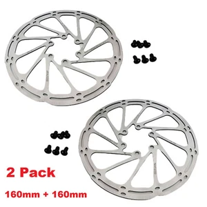2pcs 160mm Centerline Disc Brake Rotor 6 Bolt For MTB Mountain Road Bike - Picture 1 of 6
