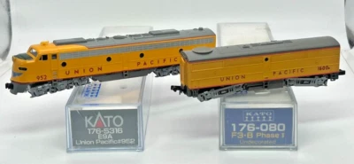 N Scale KATO Union Pacific #176-5316 E9A #952 / #176-080 F3B Locomotive Set - Image 1 of 4