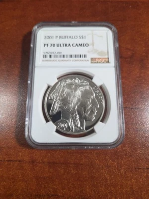 2001 P Buffalo $1  Commemorative  NGC PF70 Ultra Cameo - Image 1 of 2