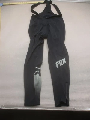 Fox Size L Men Black Biking Lined Compression Zips Ankle One Piece Jumpsuit 463 - Image 1 of 4