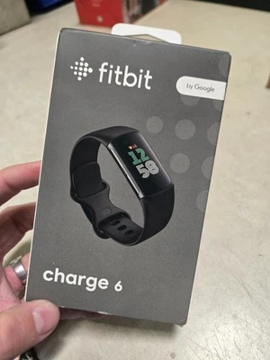 FACTORY SEALED  Fitbit Charge 6 Fitness Tracker - Black - GA05183NA - Image 1 of 4