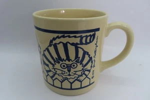 Vintage Blue Cats Mug Cup 1979 Janet Nottingham Boston Warehouse England - Picture 1 of 18