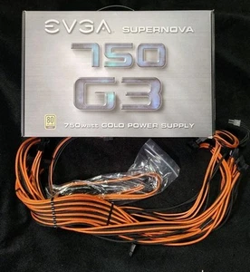 EVGA SuperNova 750 G3 ATX Netzteil 80Plus Gold 750W vollmodular mit Extras - Bild 1 von 13
