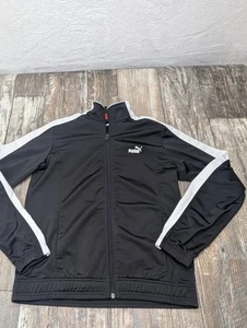 Puma Jacket Uomo Taglia Large Nero Full Zip Track Jacket Maglione Felpa - Foto 1 di 10