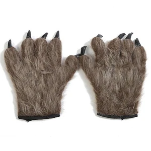 Polyester Halloween Werewolf Gloves Wolf Claw Hands Animal Gloves Halloween - Picture 1 of 11