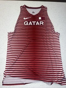 Nike Pro Elite Olympic Singlet Qatar Red Sz XXL CI8814-611 - Picture 1 of 5