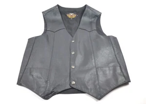 Harley Davidson Leather Vest Size L - Picture 1 of 14
