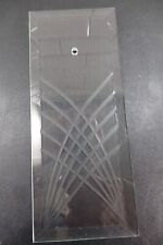 ONE EACH VINTAGE Chandelier 8-1/2" Rectangle Beveled 1 Glass Panel 10 Bend Lines