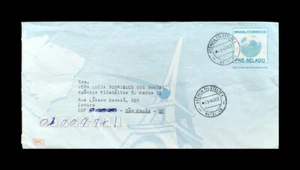 Brasilianischer vorgestempelter Brief von der Fußball-WM 1998 Frankreich gebraucht - Bild 1 von 2