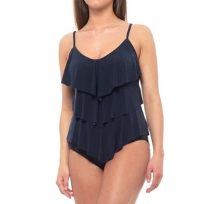 Neu mit Etikett UVP 114 $ - MAGICSUIT solider Rita Tankini (nur Oberteil), marineblau, Größe 8 10 14 - Bild 1 von 2