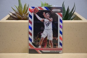 2018-19 Panini Prizm RED WHITE BLUE PRIZM #14 Vincent Edwards Houston Rockets RC