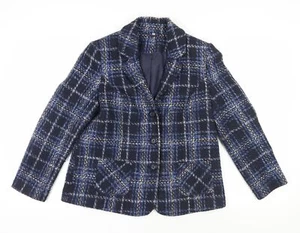 Honor Millburn Women's Check Tweed Blazer Size 14 - Picture 1 of 12