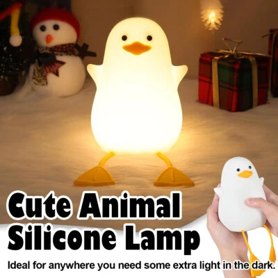 Silikon Nachtlicht USB Wiederaufladbare LED Touch Control 3000K Warm White - Bild 1 von 4