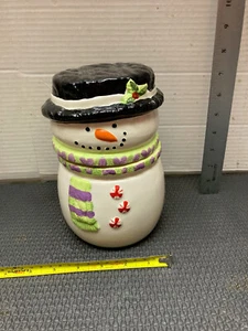 Snowman Cookie Jar Great Condition Collectible free shipping - Picture 1 of 4