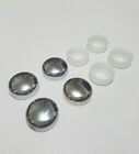 4 License Plate Security Screw Snap on Cap Covers Smooth Chrome oem 