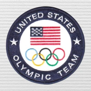 Patch squadra olimpica USA 2024 100% toppa ricamata blu ferro/cucito spedizione gratuita - Foto 1 di 2